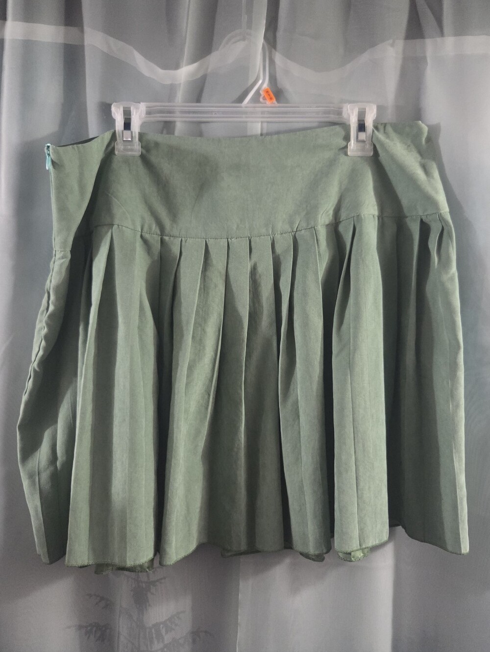SHEIN Sage Green Pleated Circle Skirt